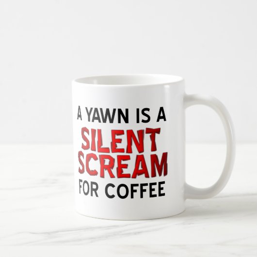 あくびコーヒー悲鳴面白いマグカップ コーヒーマグカップ (右)