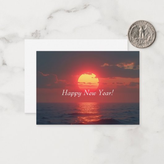 あけましておめでとうございます ノートカード (正面/裏面インサイチュ)