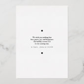 あけましておめでとうございます 家族の写真を追加してください 箔シーズンカード (裏面)