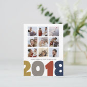あけましておめでとうございます | 2018 | 9枚の写真 | ポストカード (スタンド正面)