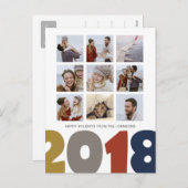 あけましておめでとうございます | 2018 | 9枚の写真 | ポストカード (正面/裏面)