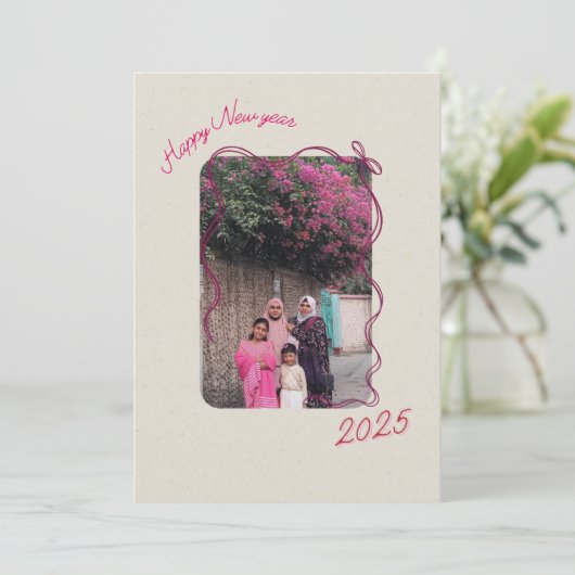 あけましておめでとう2025 家族への年始のご挨 シーズンカード (スタンド正面)