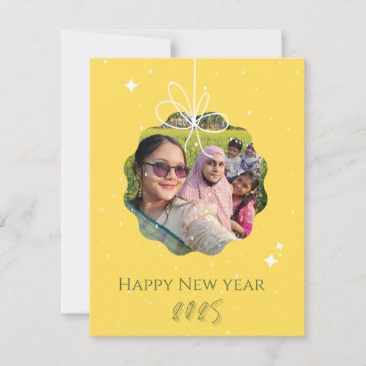 あけましておめでとう2025 家族への年始のご挨 シーズンカード (正面)