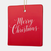 あけましておめでとう　クリスマス　ホリデーシーズン セラミックオーナメント (左)