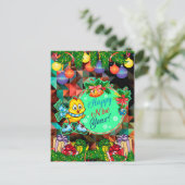 あけましておめでとう！ニワトリ シーズンポストカード (スタンド正面)