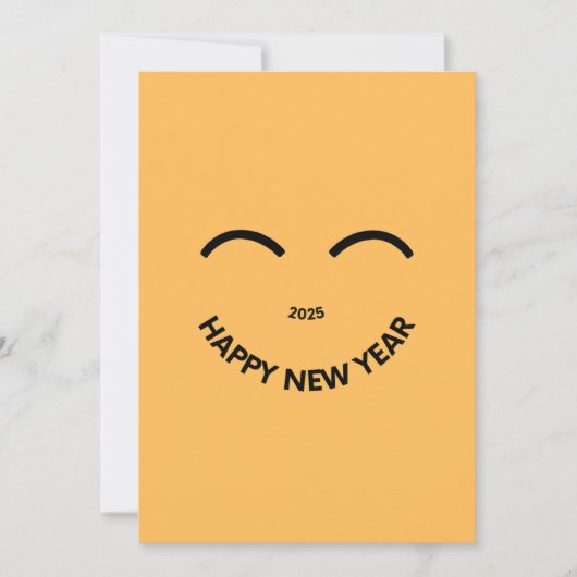 あけましておめでとう 2025 笑顔のホリデーカード シーズンカード (正面)