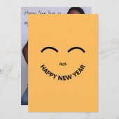 あけましておめでとう 2025 笑顔のホリデーカード シーズンカード (正面/裏面)