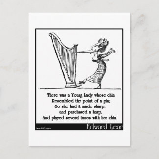 あごがリメリックのエドワード・リアの娘 ポストカード