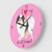 あごが大好日本のき ラージ壁時計 (傾斜)