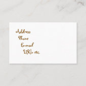 【あごのせ猫】 A cat resting its jaw 名刺 (裏面)