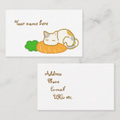 【あごのせ猫】 A cat resting its jaw 名刺 (正面/裏面)