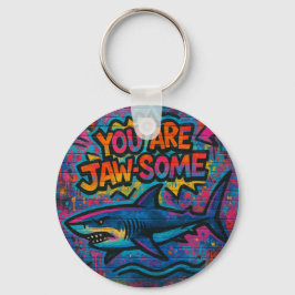 あごのようなサメの落書き キーホルダー