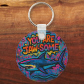 あごのようなサメの落書き キーホルダー (正面)