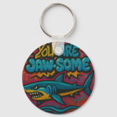 あごのようなサメの落書き キーホルダー (裏面)