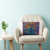 あごのようなサメの落書き ランバークッション (椅子)