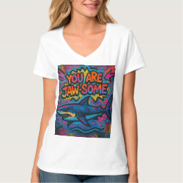 あごのようなサメの落書き Tシャツ