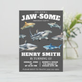 あごのようなパーティーを!サメ誕生日 招待状 (スタンド正面)