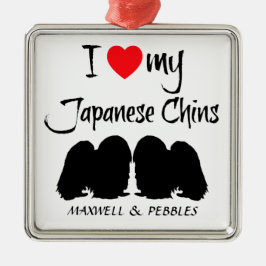 あごの犬が日本の大好き メタルオーナメント