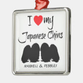 あごの犬が日本の大好き メタルオーナメント (左)