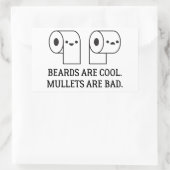 あごはクールとマレットは悪いトイレ紙 長方形シール (バッグ)