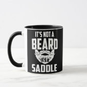 あごひげじゃない鞍付きの父親だおもしろい マグカップ (左)