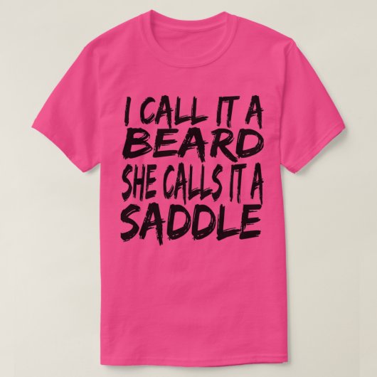 あごひげってサドルの贈り物と呼んでいおもしろいる Tシャツ (デザイン正面)