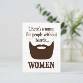 あごひげのない人には名前が…レディース ポストカード (スタンド正面)