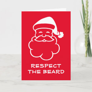 あごひげのサンタクおもしろいロースのクリスマス カード