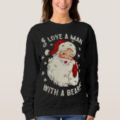 あごひげの男が大好きサンタヴィンテージ スウェットシャツ (正面)