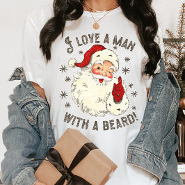 あごひげの男が大好きサンタヴィンテージ Tシャツ