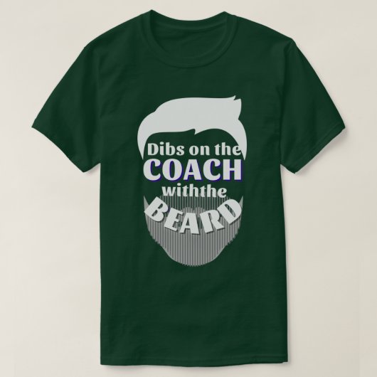 あごひげを付けたコーチの上の日差し4 Tシャツ (デザイン正面)