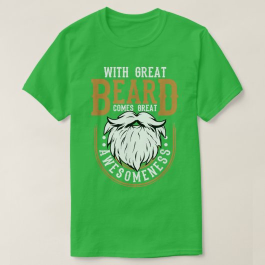 あごひげ素晴らしの素晴らし素晴らしいファンン Tシャツ (デザイン正面)