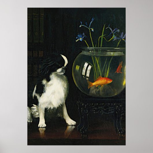 あご日本のと金魚、ヴィンテージアート ポスター (正面)