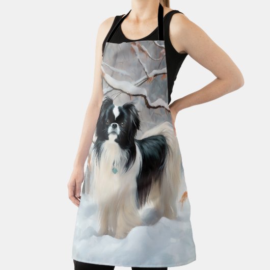 あご日本のは雪のクリスマスを過ごす エプロン (インサイチュ)