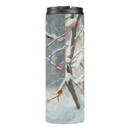 あご日本のは雪のクリスマスを過ごす タンブラー (裏面)