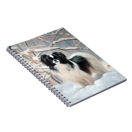 あご日本のは雪のクリスマスを過ごす ノートブック (右側)