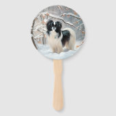 あご日本のは雪のクリスマスを過ごす ハンドファン (裏面)