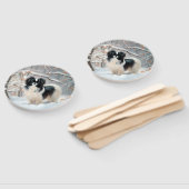 あご日本のは雪のクリスマスを過ごす ハンドファン (組立なし)