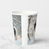 あご日本のは雪のクリスマスを過ごす 紙コップ (右)