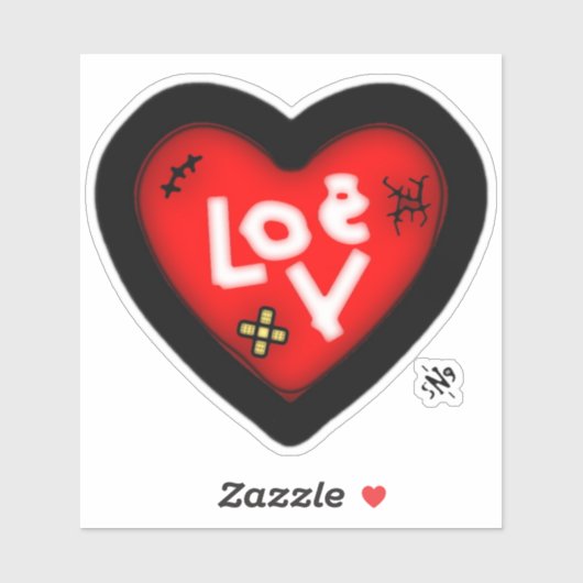 あざのあるハートv1 シール (シート)