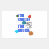 あざのあるペイントボールの木の玉ギフトをスヌーズ 長方形シール (正面)