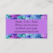 あじさいが咲パーソナライズされたく 名刺 (裏面)