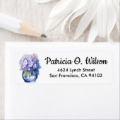 あじさいが花瓶 ラベル (インサイチュ)