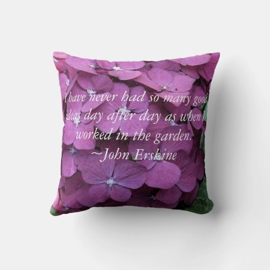 あじさいとガーデニング引用文 クッション (裏面)