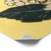 あじさいとツバメヴィンテージア日本のート ポスター (角)