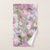 あじさいとバラ-ヴィンテージブーケ油 バスタオルセット (ハンドタオル)