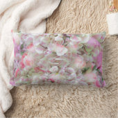 あじさいとバラ-ヴィンテージブーケ油 ランバークッション (ブランケット)