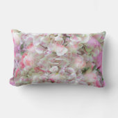 あじさいとバラ-ヴィンテージブーケ油 ランバークッション (正面)