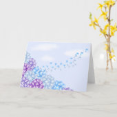 あじさいと蝶のグリーティングカード カード (黄色い花)