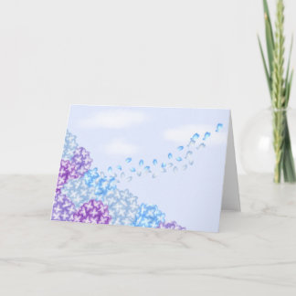 あじさいと蝶のグリーティングカード カード